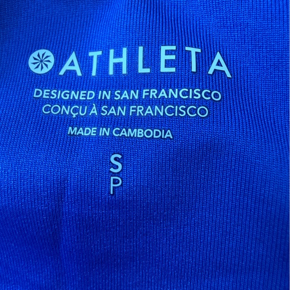 Athleta Conscious Crop Bikini Top A-C Blue Size Small - Picture 5 of 9